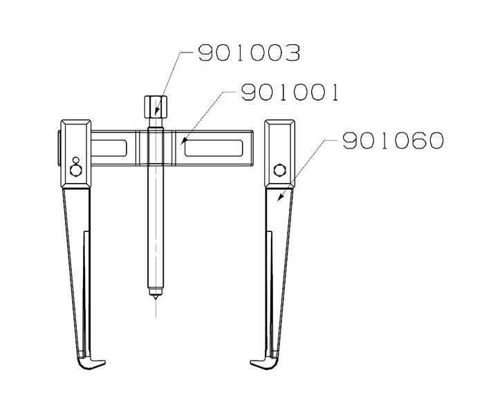 Forza Extractor Serie 9000 de 2 patas 210 x 160